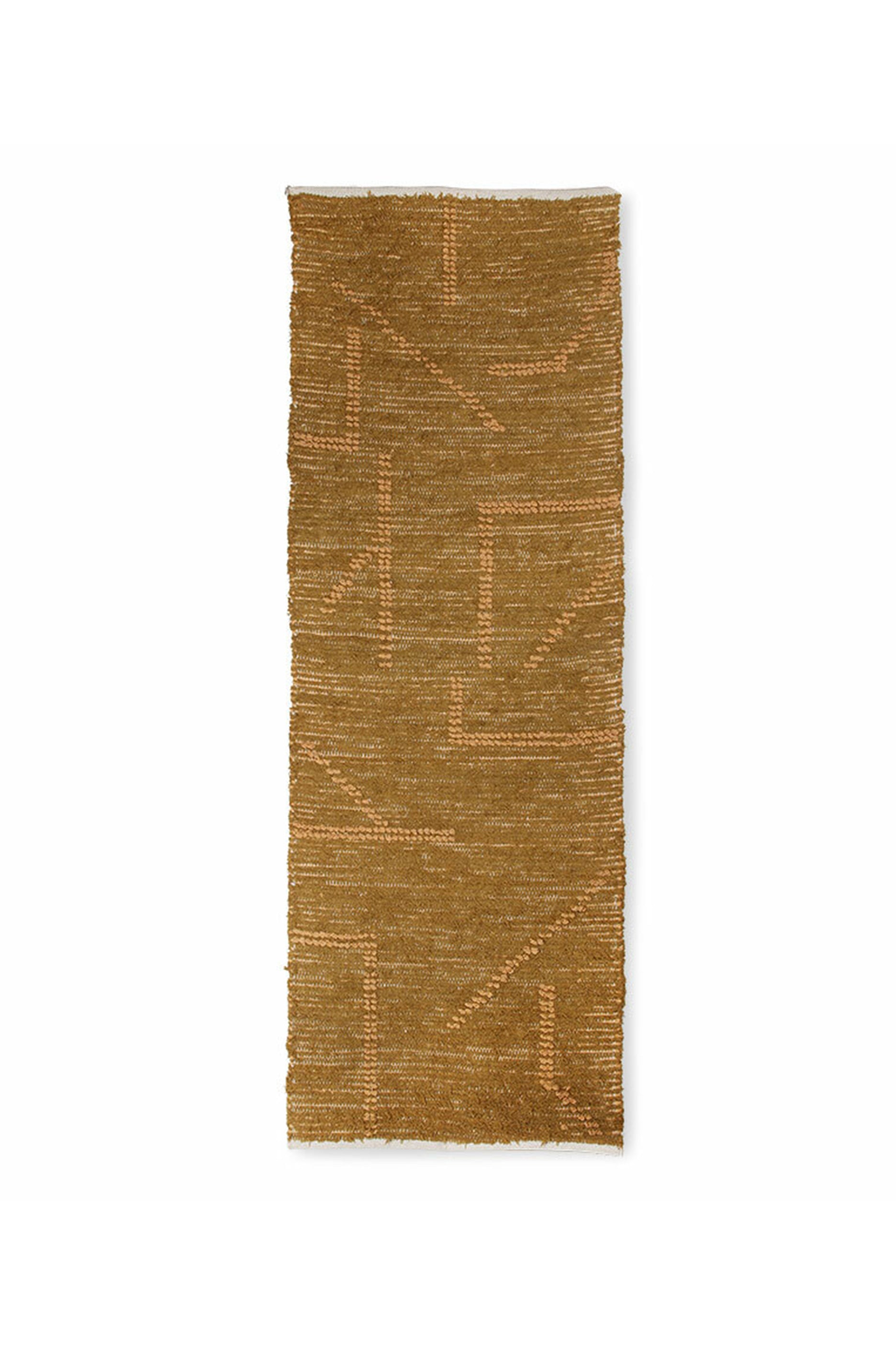 Hand Woven Cotton Runner - Mustard