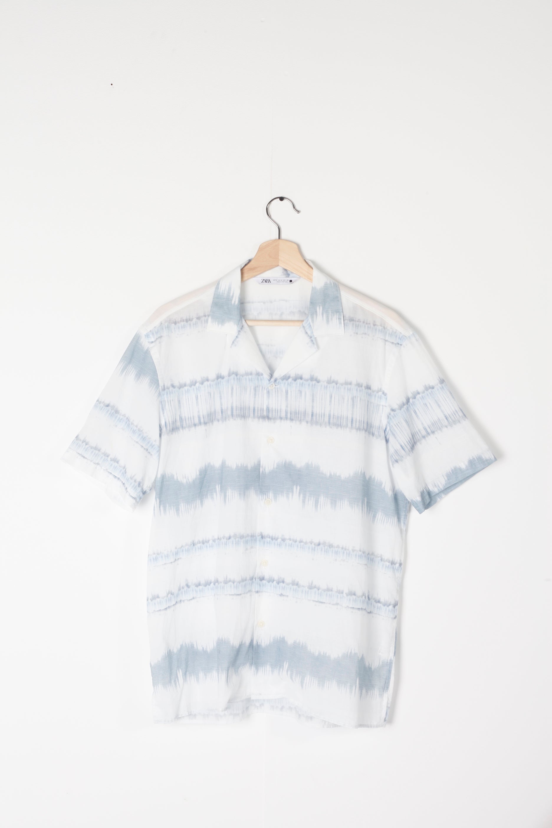 Tie Dye Blue White Print Shirt