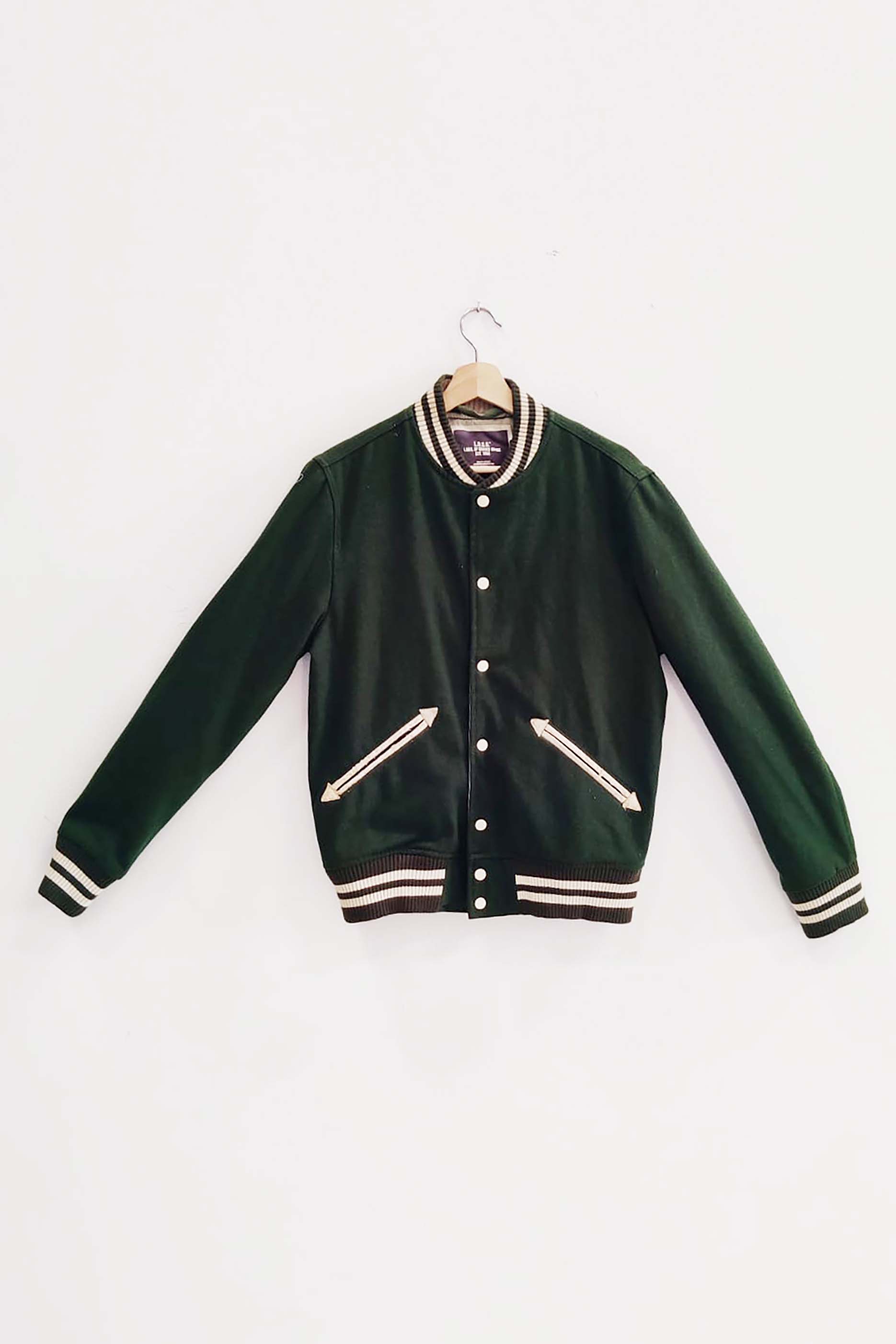 Green and White Varsity Jacket