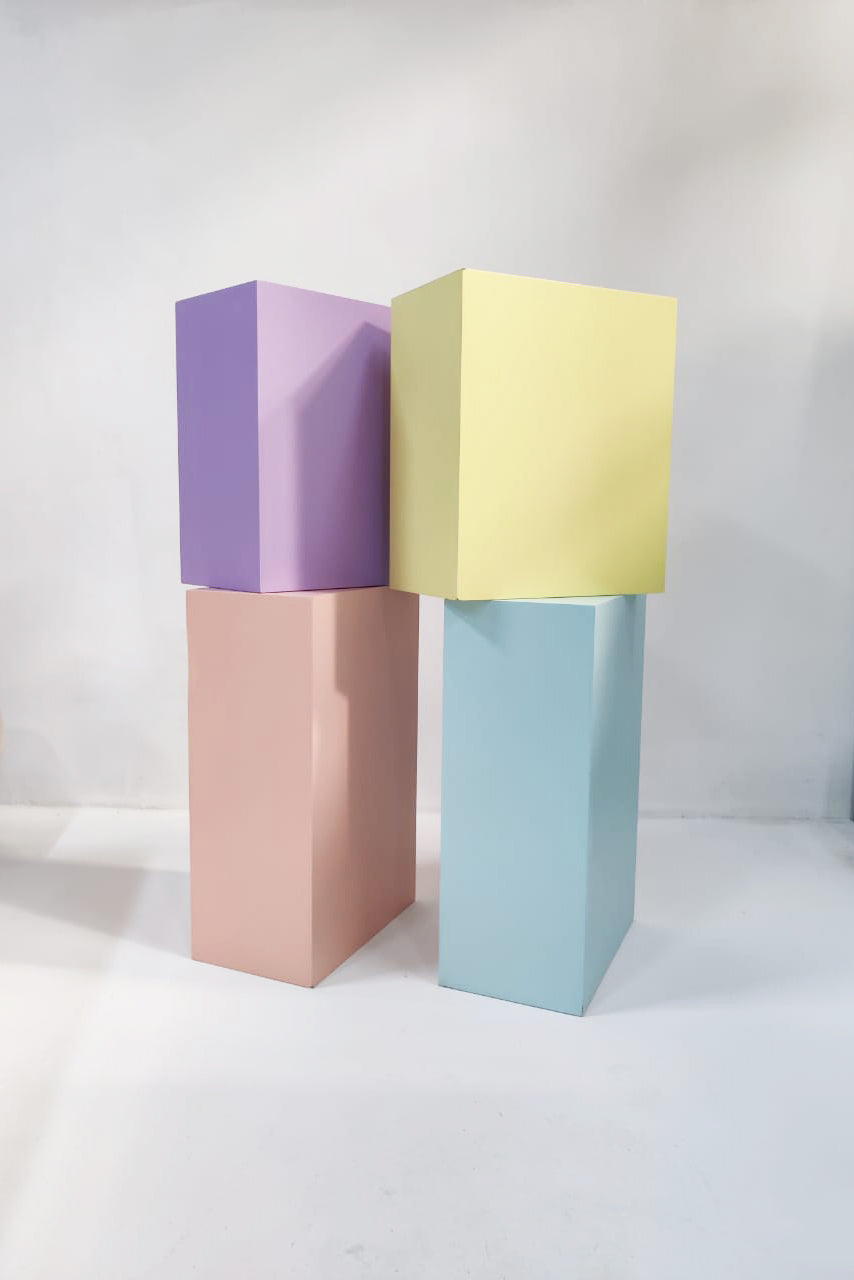 Yellow Block Plinth (60cm x 50cm x 30cm)