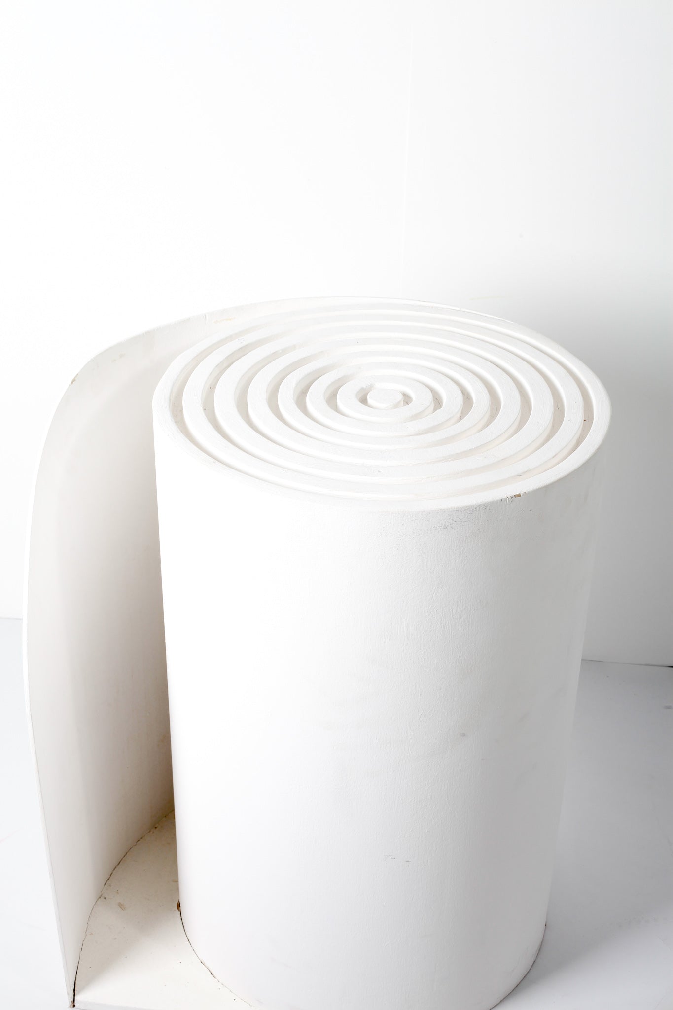 White Circular Plinth