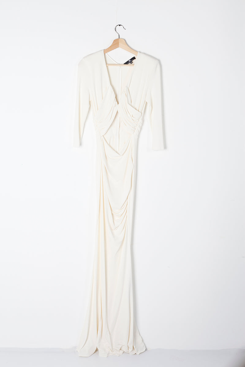 Full-length White Gown with Cut-out Detail (Eu36/38)