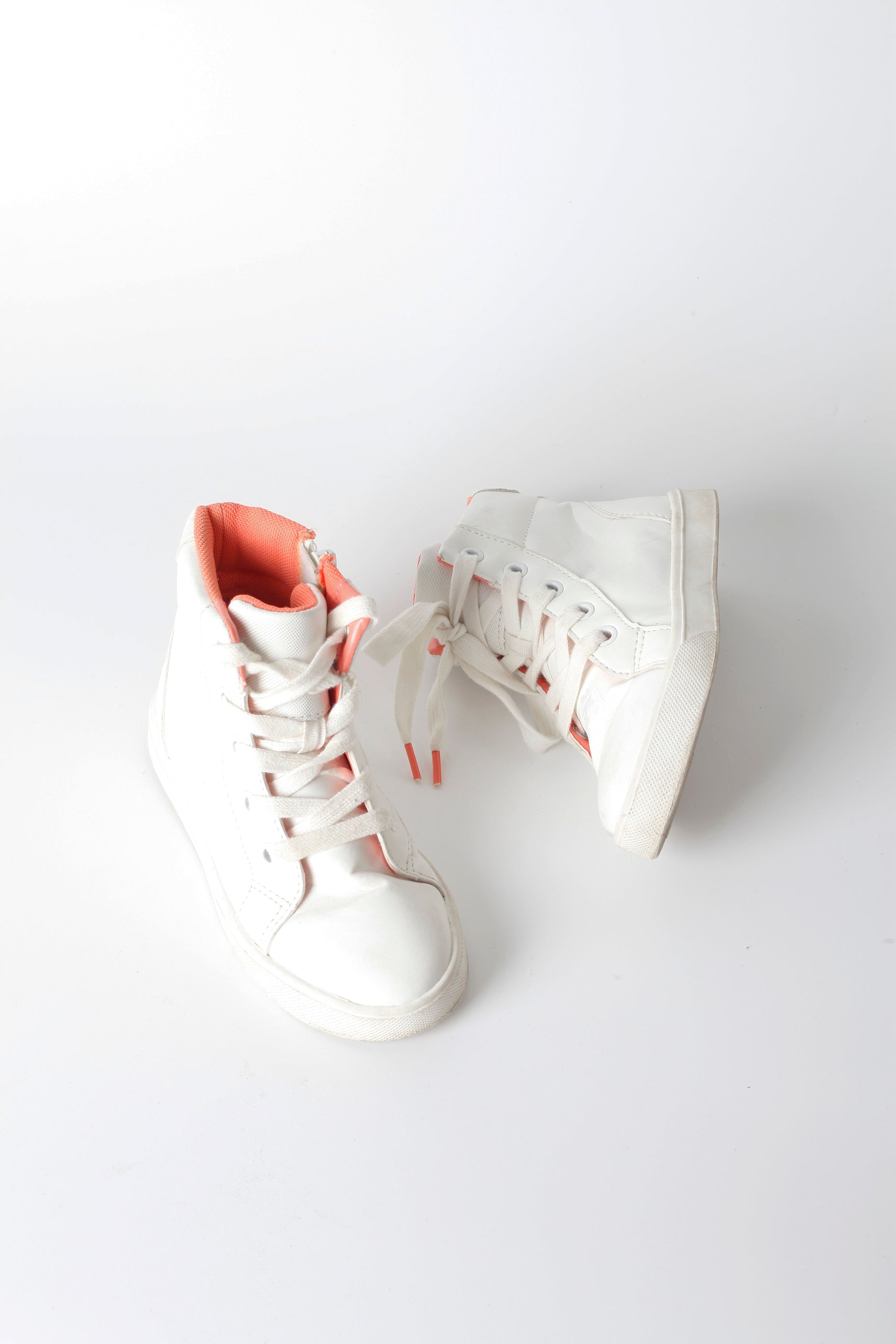 Kids White High Top Sneakers