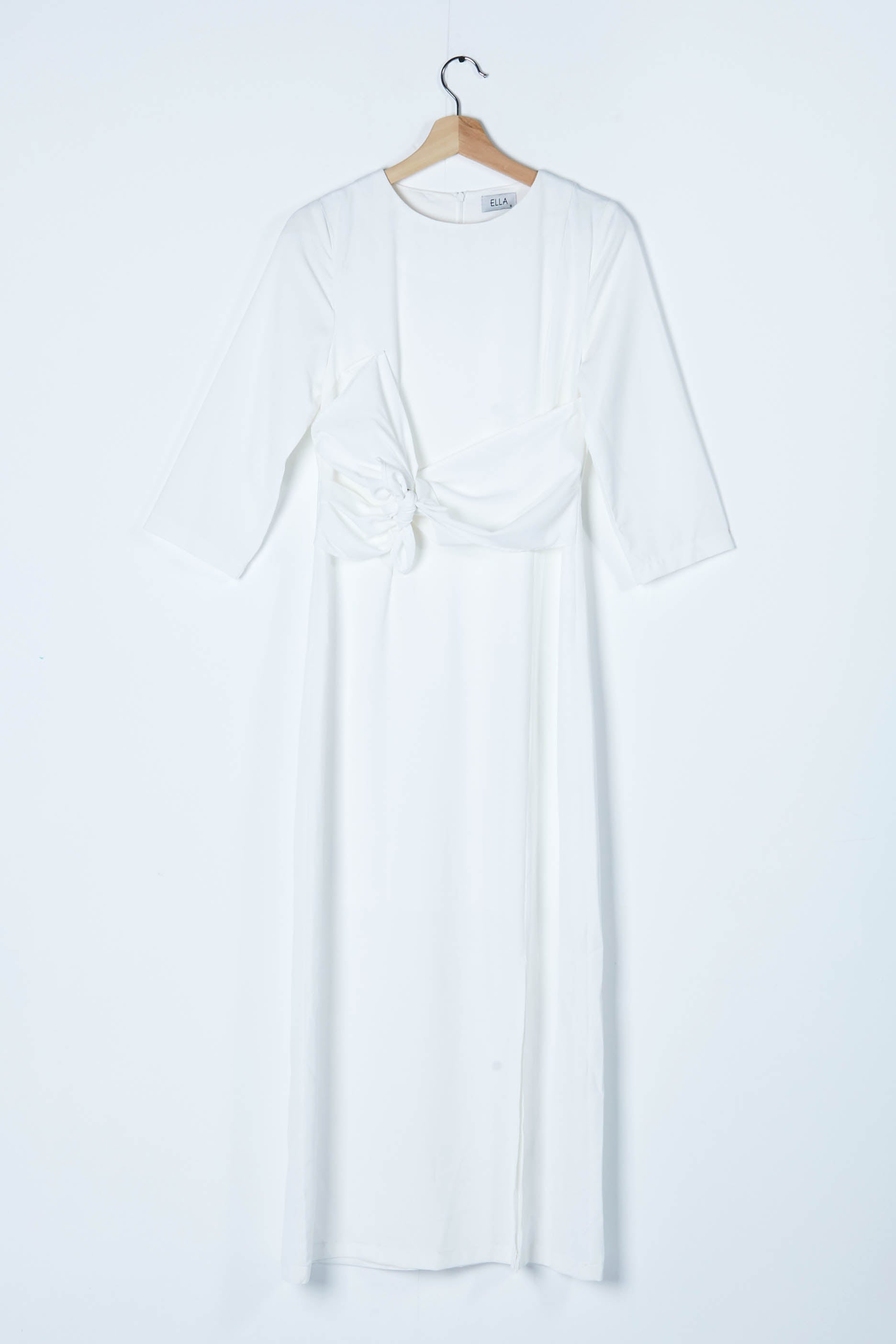 White Knotted Midi Dress (Eu38)