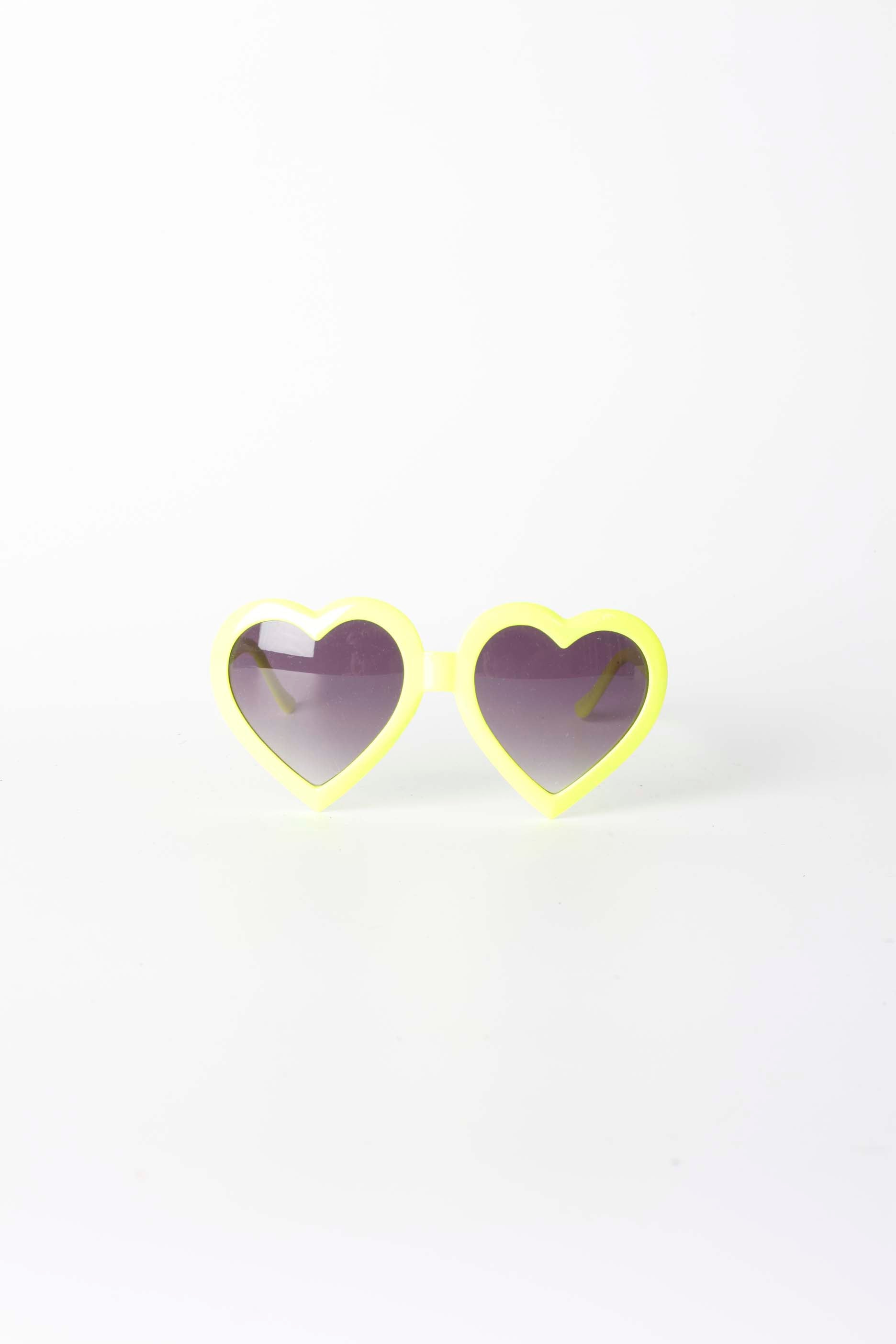 Kids Yellow Heart Shaped Sunglasses