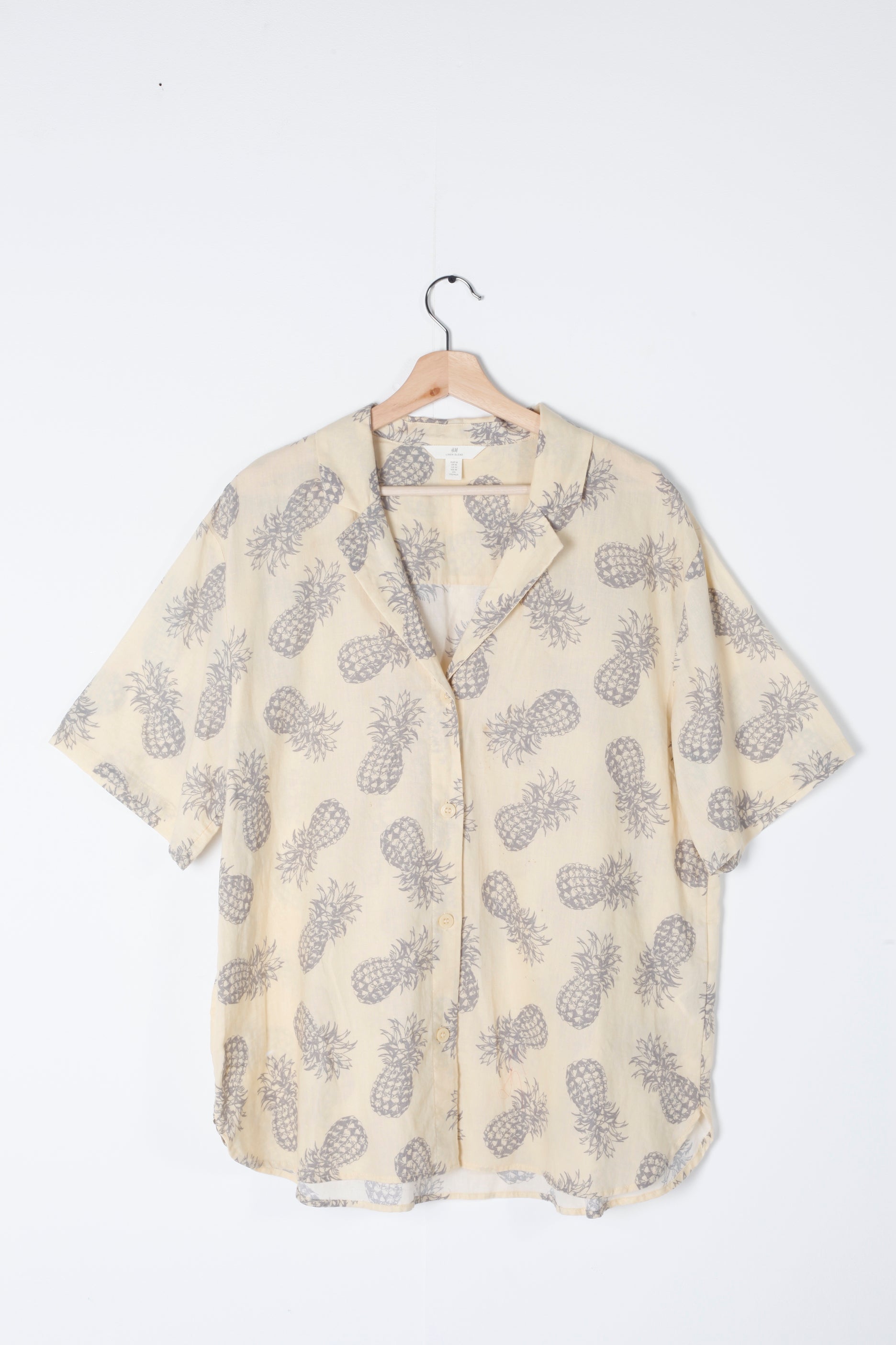 Yellow Pineapple Print Shirt (Medium)