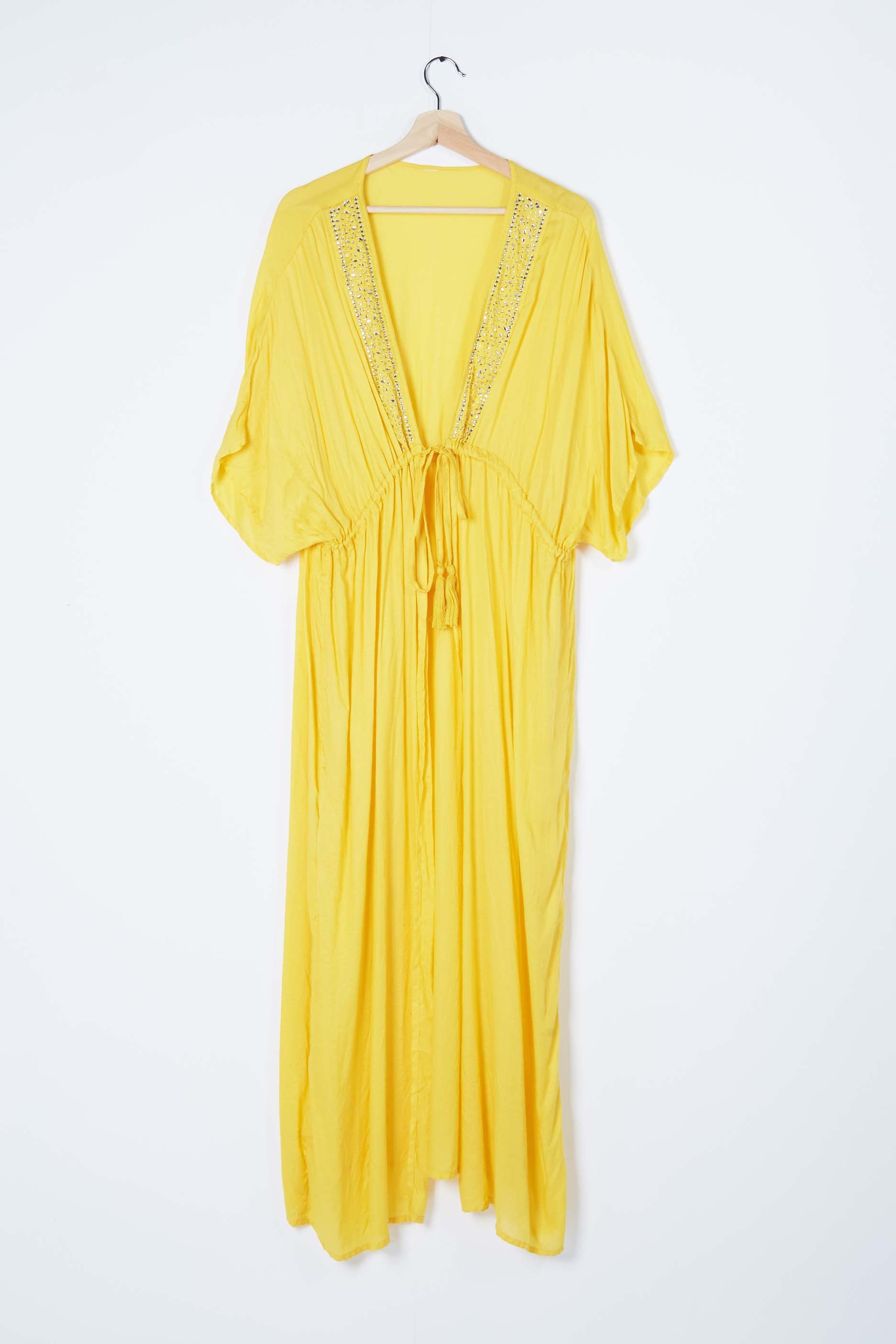 Yellow Long Beach Kaftan