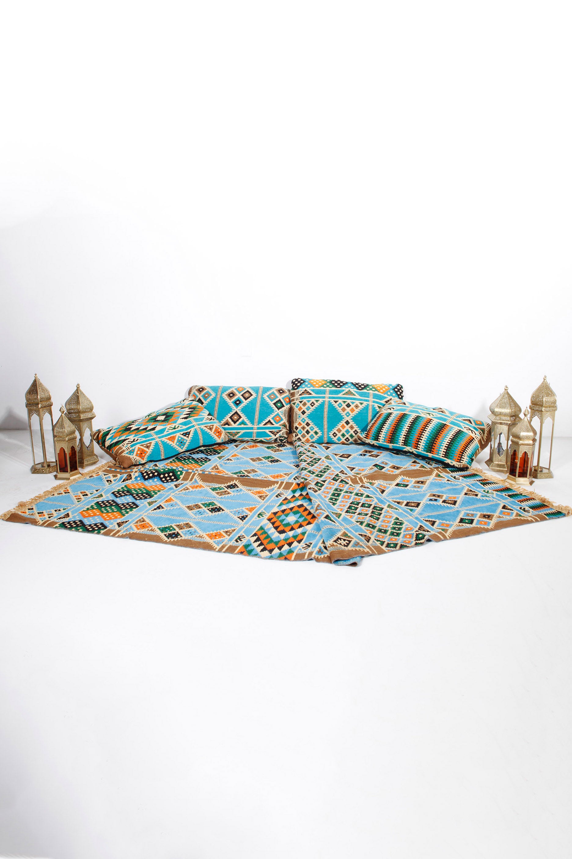 Arabic Majlis Floor Cushion & Carpet Set