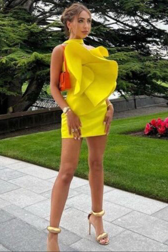 Zara Limited Edition Neon Yellow Dress (XSmall)
