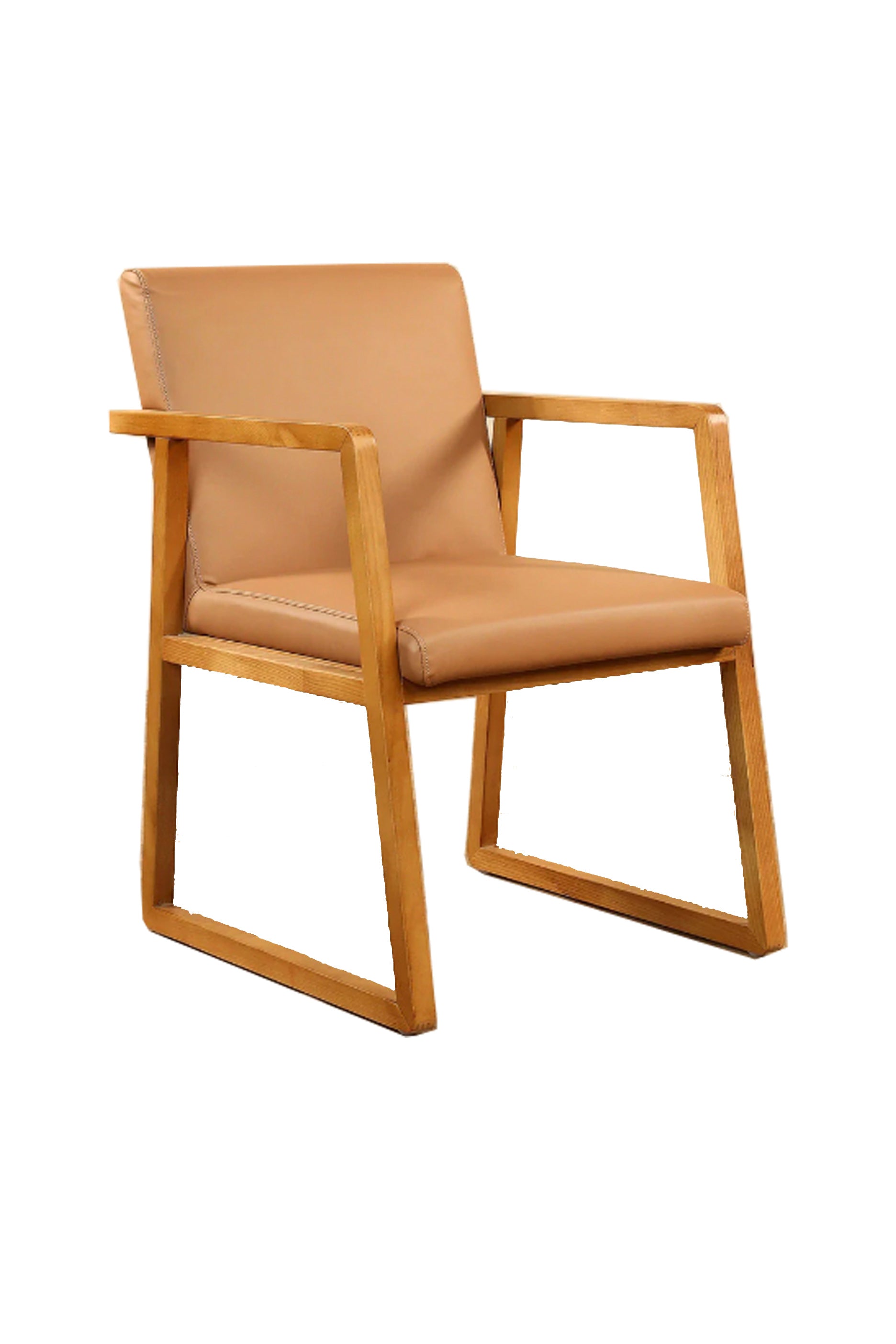 Wood & PU Leather Chair